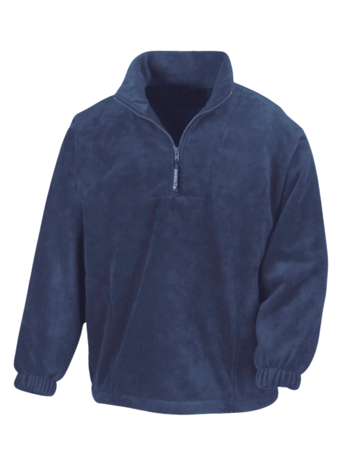 Marinblå CozyNorth fleece med halfzip – varm, mjuk och stilren tröja för skidåkning, fjäll och vardag i kyligt klimat.
