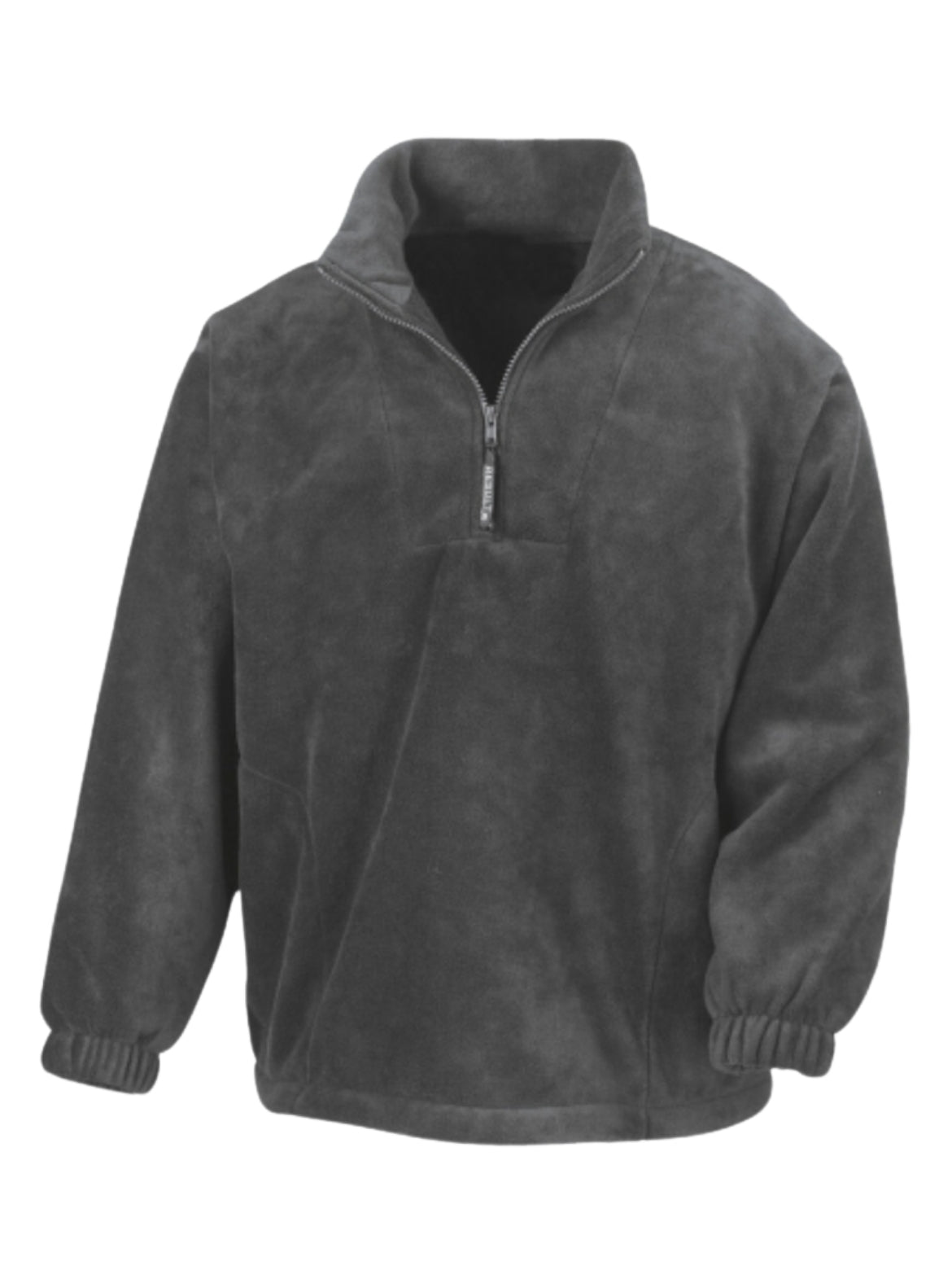 Mörkgrå CozyNorth fleece med halfzip – varm, stilren och funktionell tröja för skidåkning, fjällvandring och vardagsbruk i kallt väder.