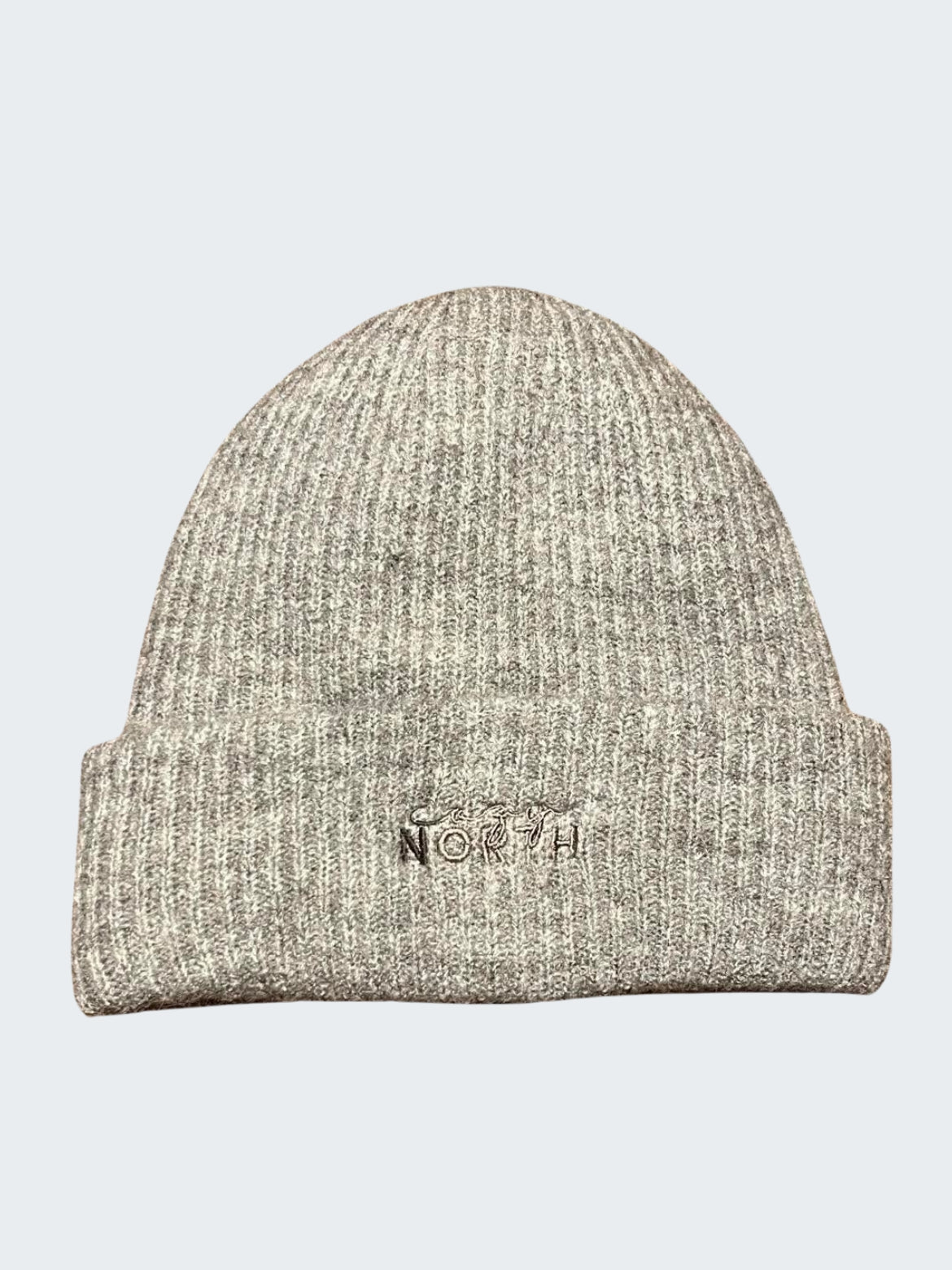 Varm grå mössa för snowboard och skidåkning – CozyNorth premium vinterkläder