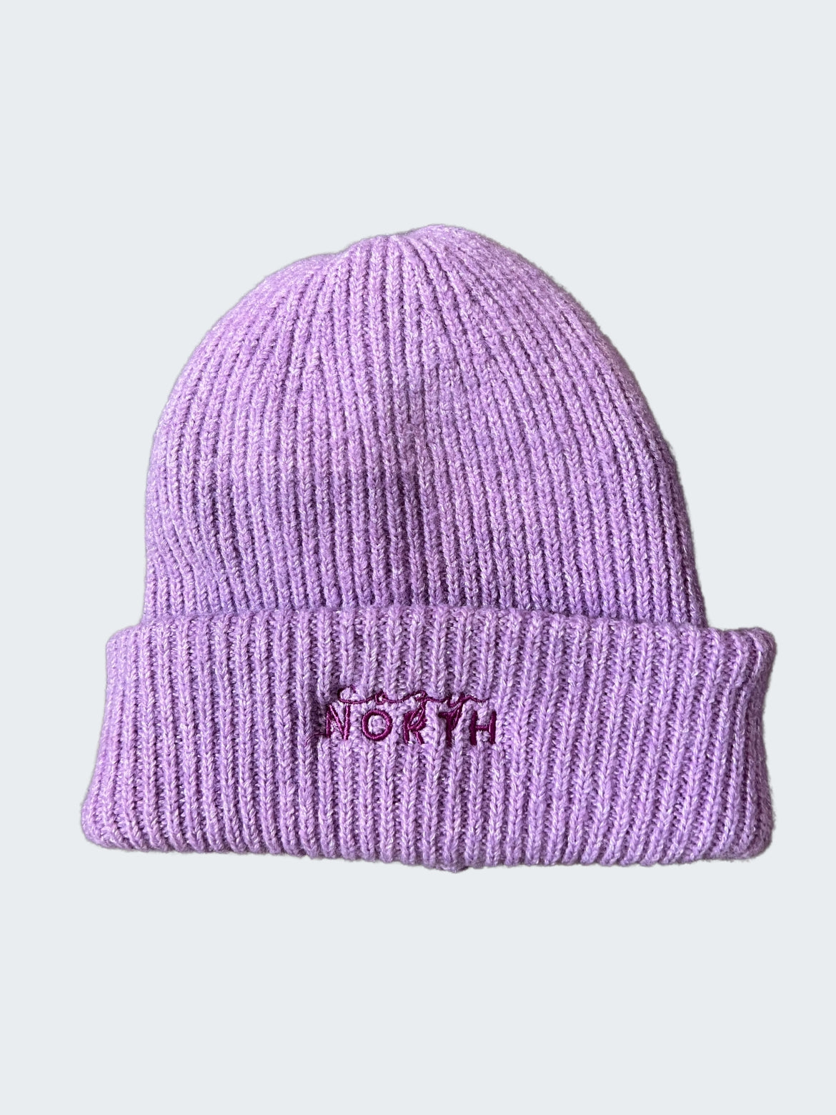 Varm extra tjock mössa i lila färg - CozyNorth.