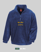SKI&ROCK Retro Fleece i marinblått framifrån