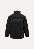 Fleece-Half-Zip-Pullover - Schwarz