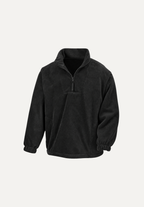 Fleece-Half-Zip-Pullover - Schwarz