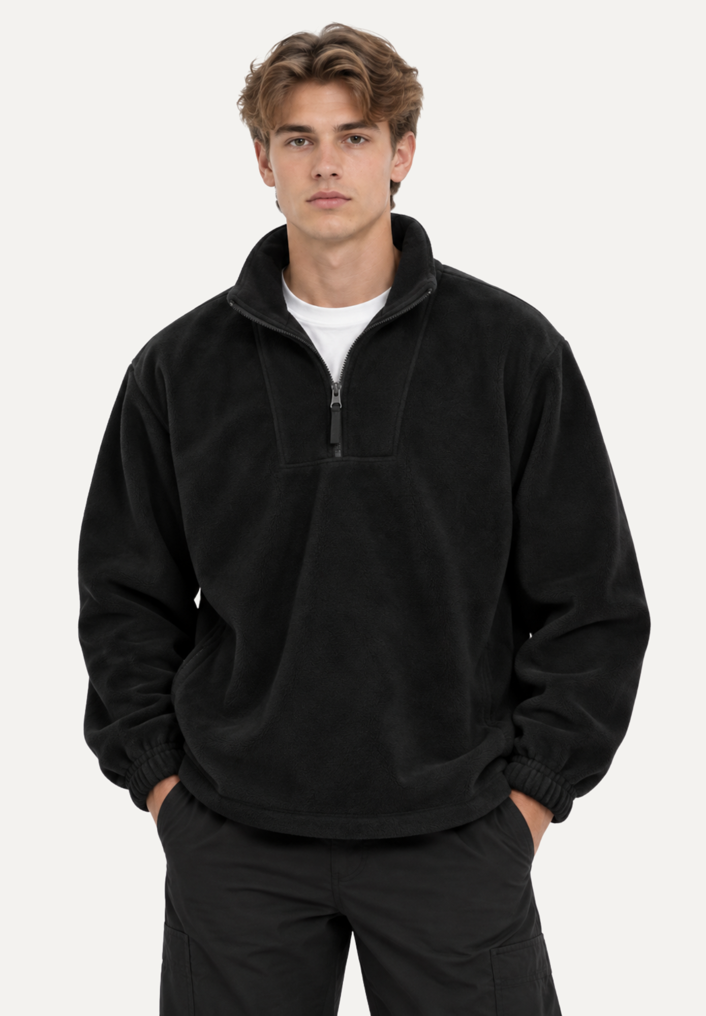 Fleece Half-zip - Svart